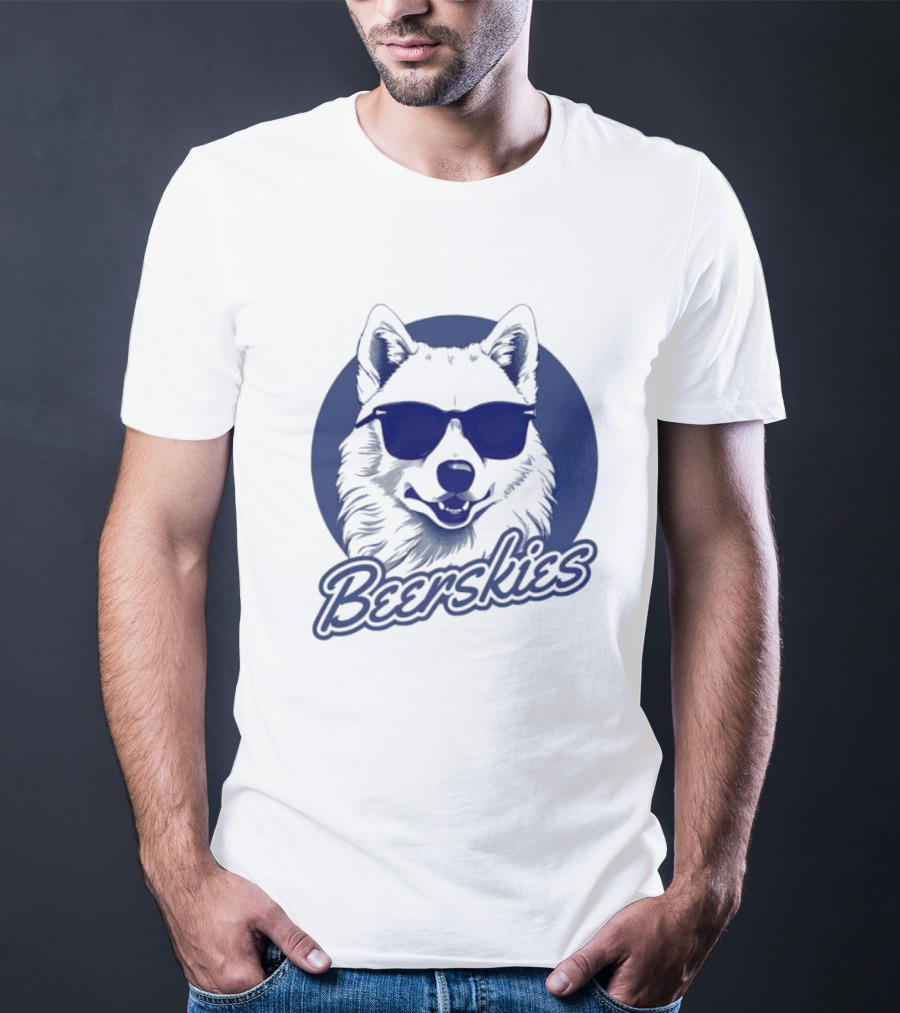 Beerskies Dog With Sunglasses T-Shirt