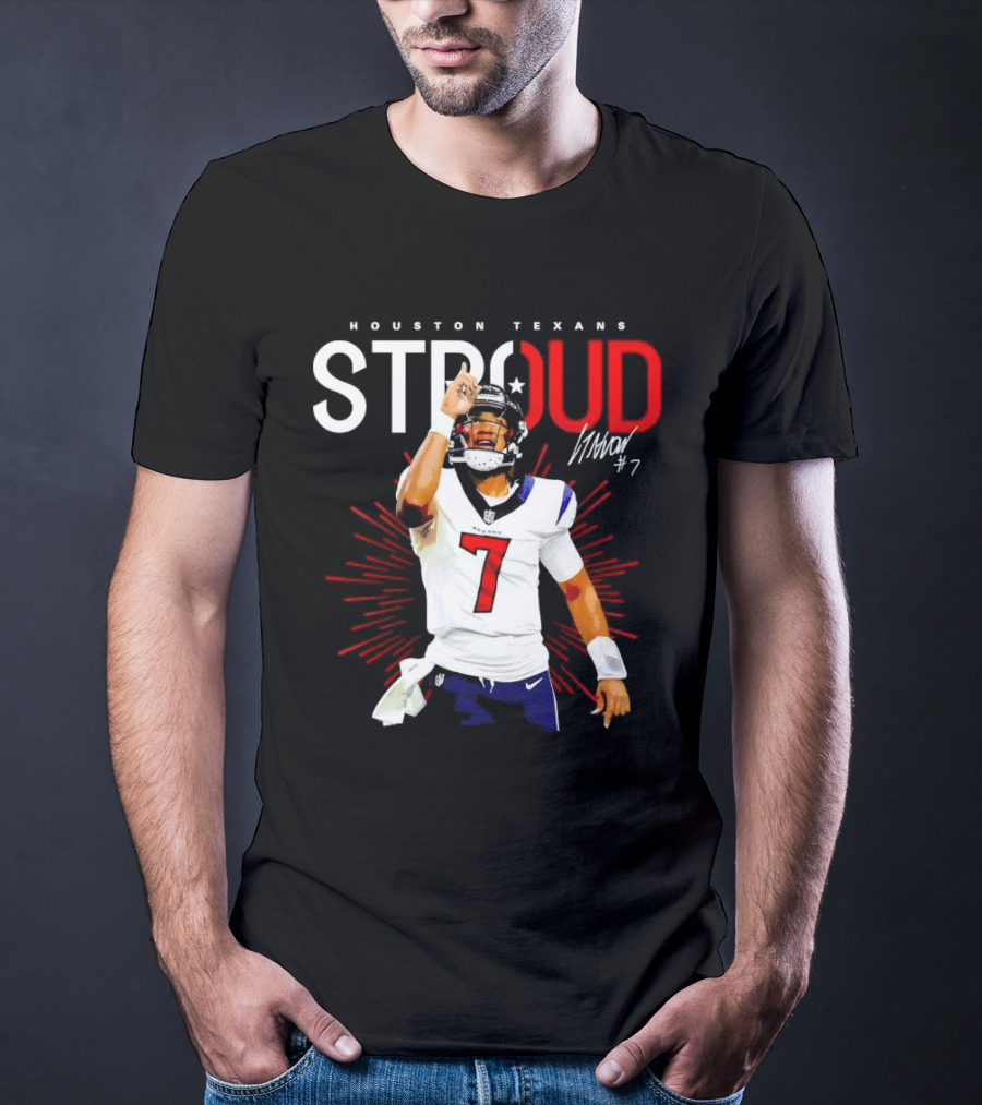 Houston Texans Cj Stroud #7 Signature Visionary Leader T-Shirt