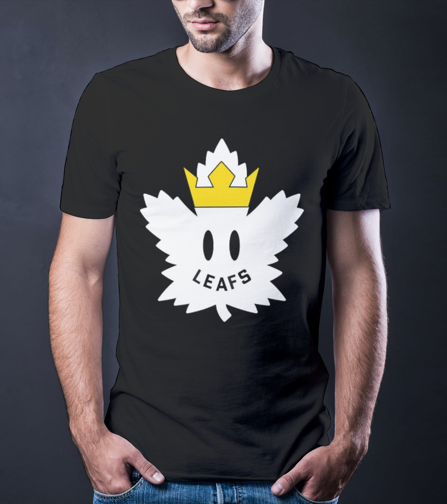 Leafs White Crown Face Emblem T-Shirt