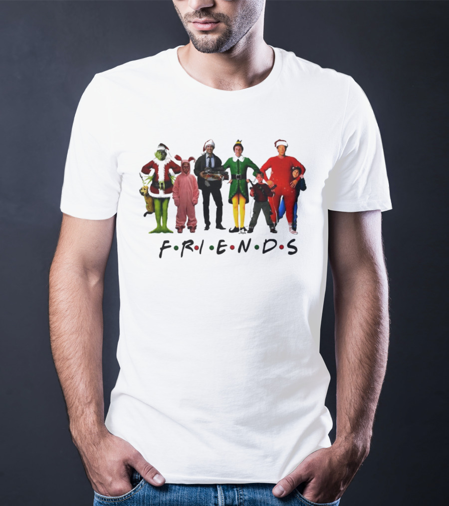 Friends Movie Character Holiday Mashup T-Shirt
