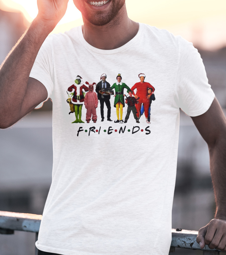 Friends Movie Character Holiday Mashup T-Shirt