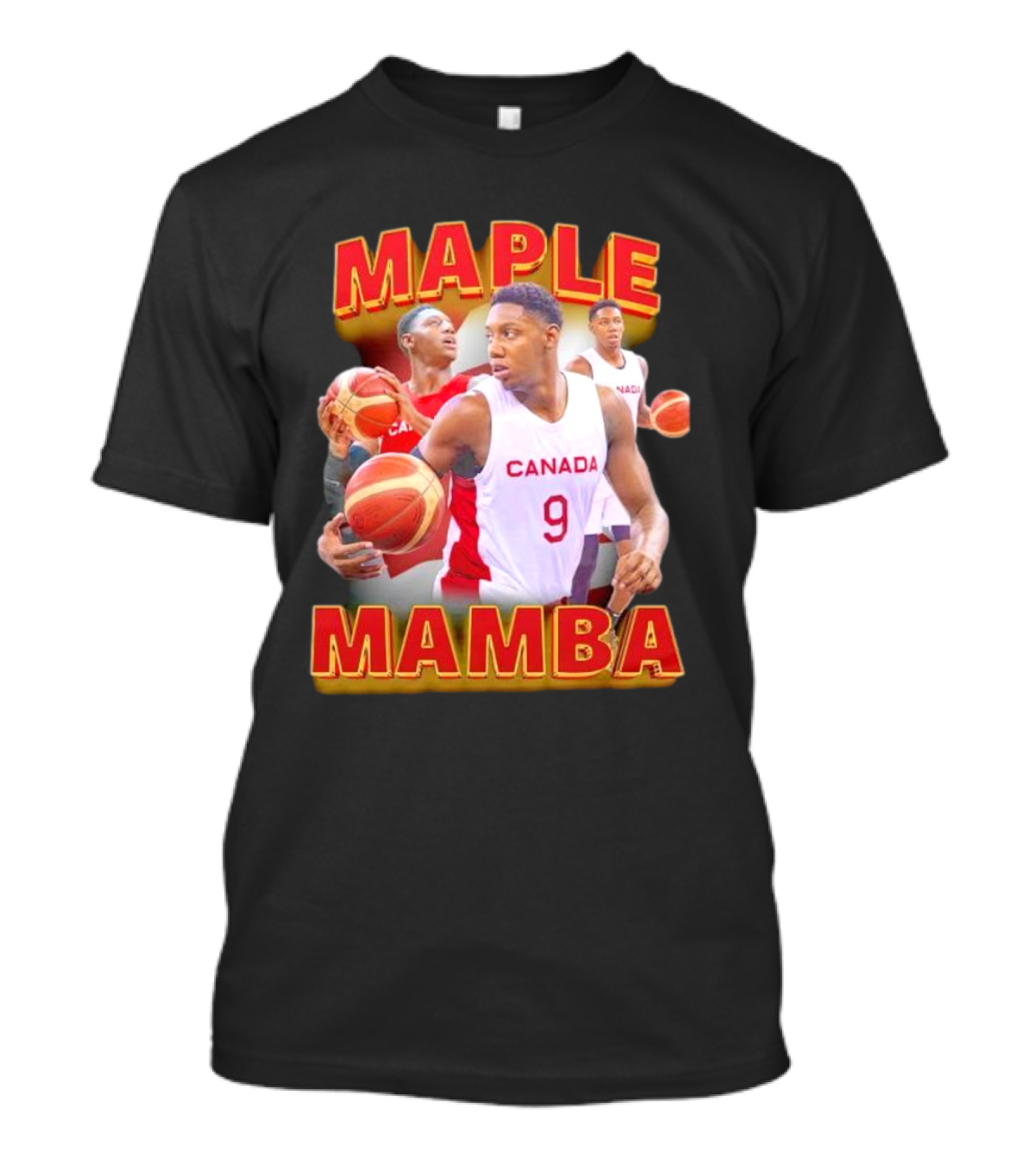 Maple Mamba Canada Basketball Player Number 9 T-Shirt