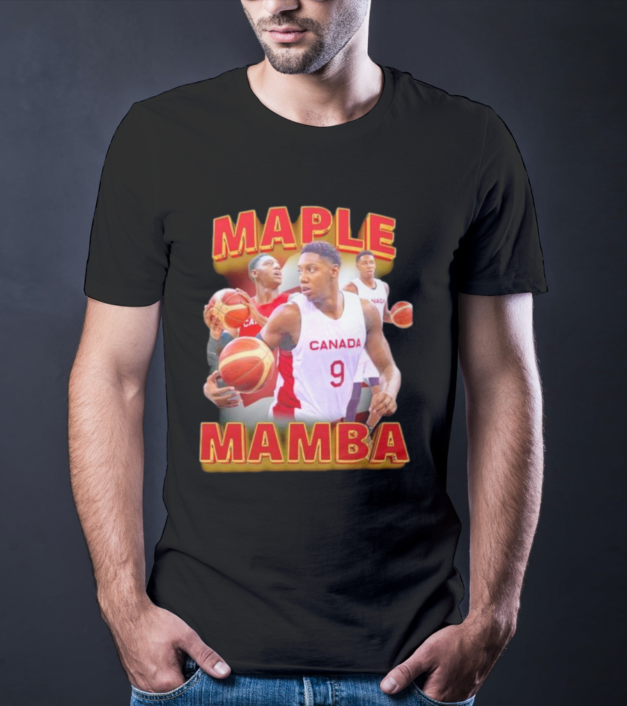Maple Mamba Canada Basketball Player Number 9 T-Shirt