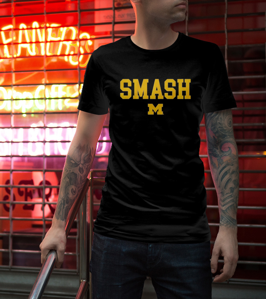 SMASH M Michigan Football T-Shirt