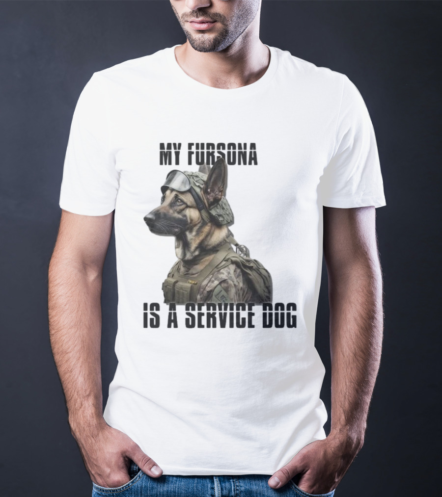 My Fursona Is A Service Dog In Tactical Gear T-Shirt