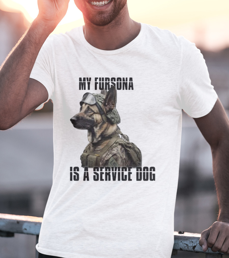 My Fursona Is A Service Dog In Tactical Gear T-Shirt