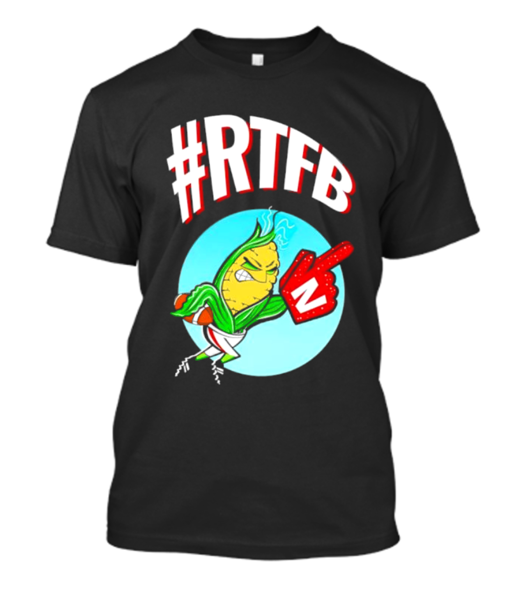 RTFB Nebraska Cobby Corn Football T-Shirt