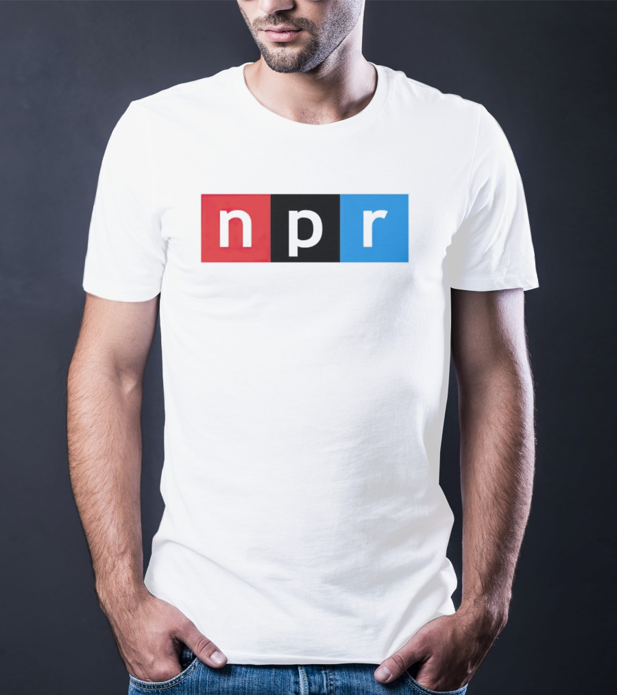 NPR Red Black Blue Iconic Logo Squares T-Shirt