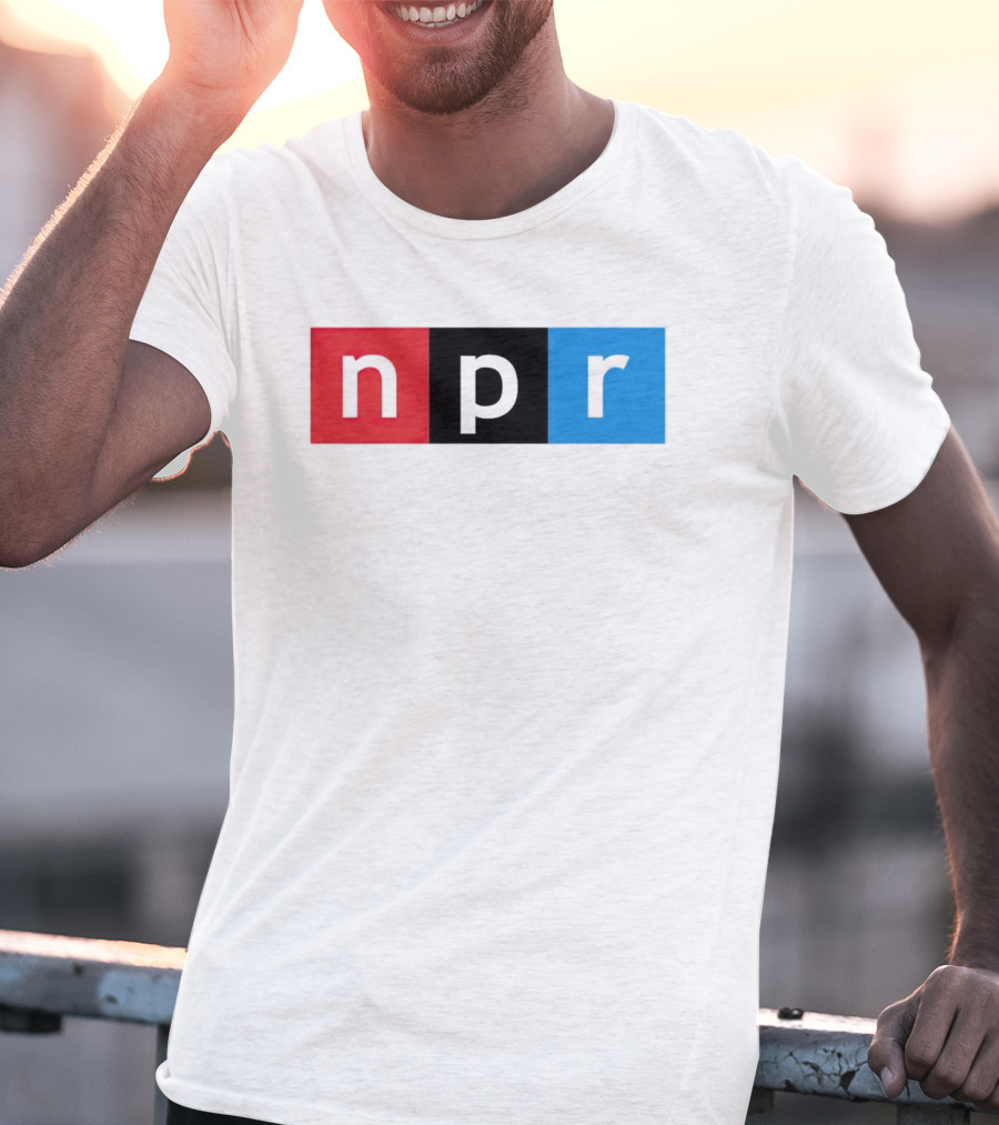 NPR Red Black Blue Iconic Logo Squares T-Shirt