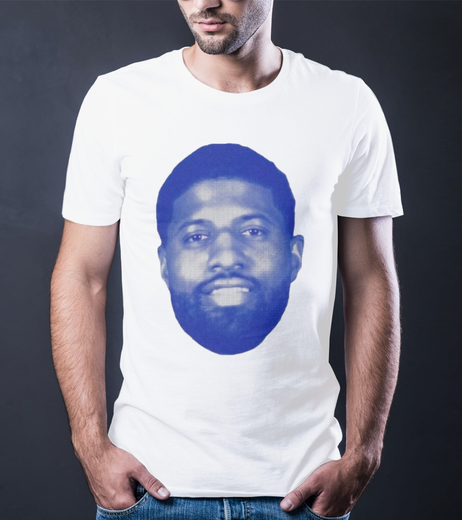 Paul George Blue Halftone Face T-Shirt