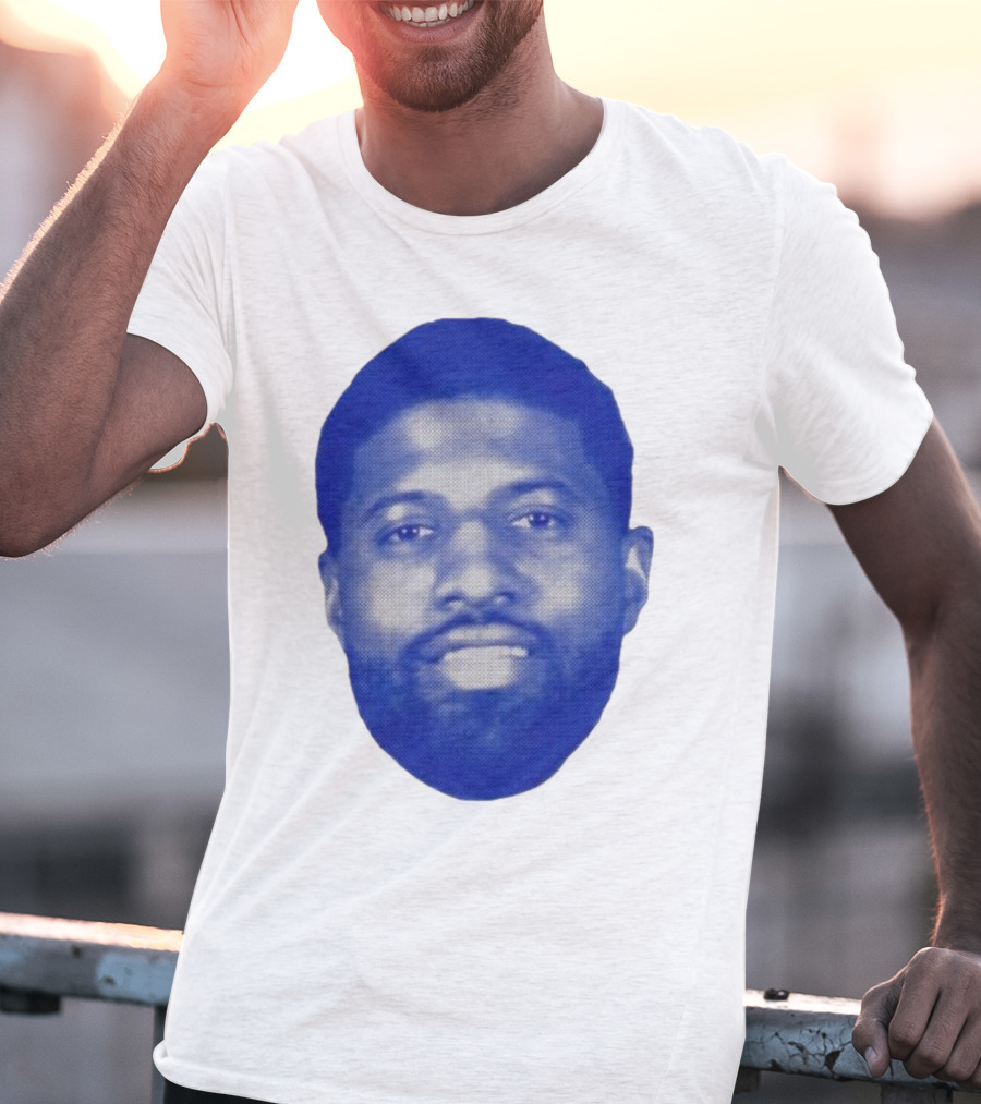 Paul George Blue Halftone Face T-Shirt