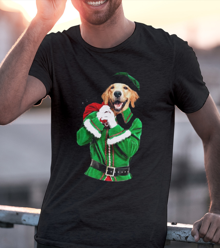 Charlie Personalized Santa Dog Christmas T-Shirt