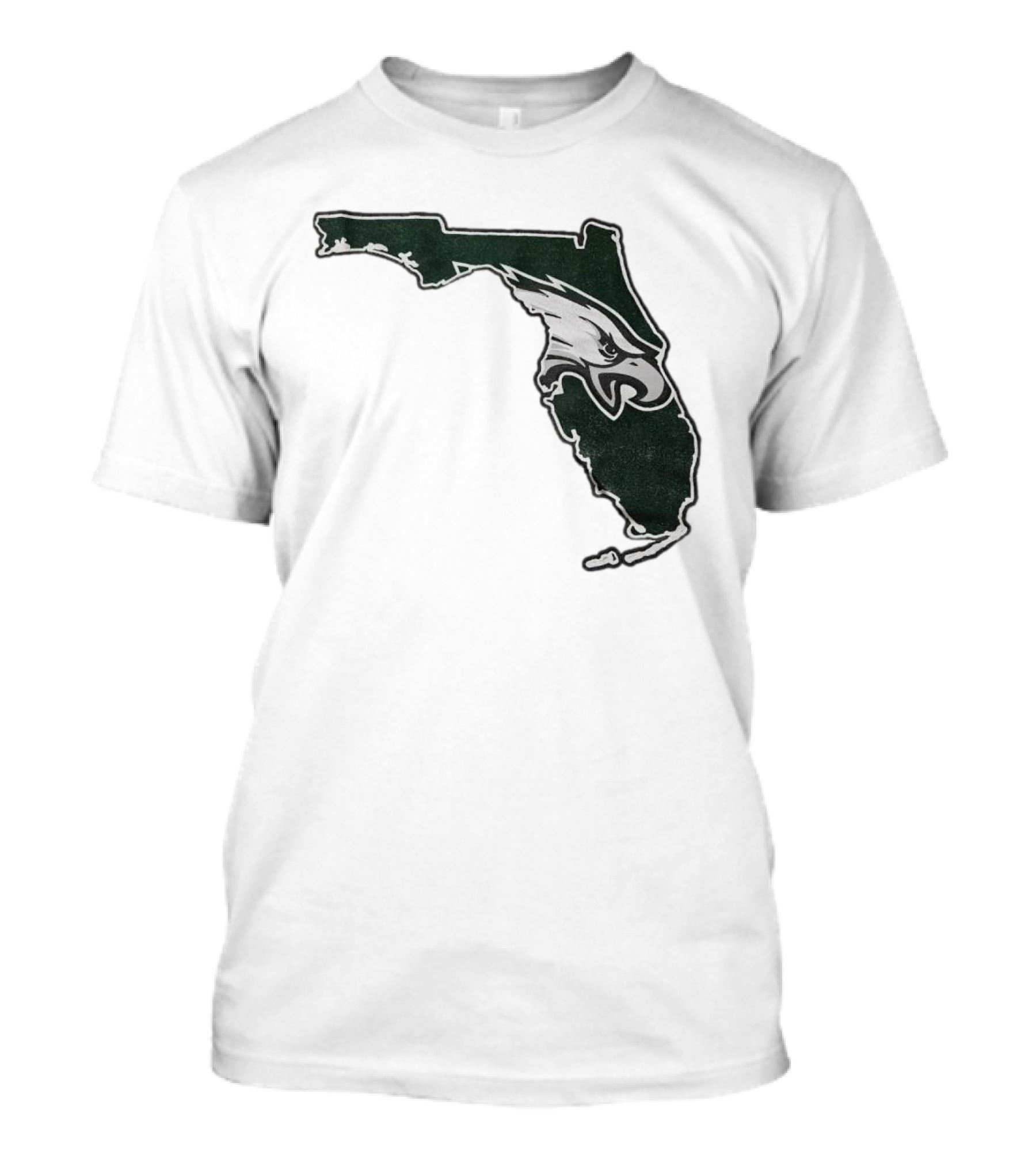 Philadelphia Eagles Florida Map Bleeds Green T-Shirt