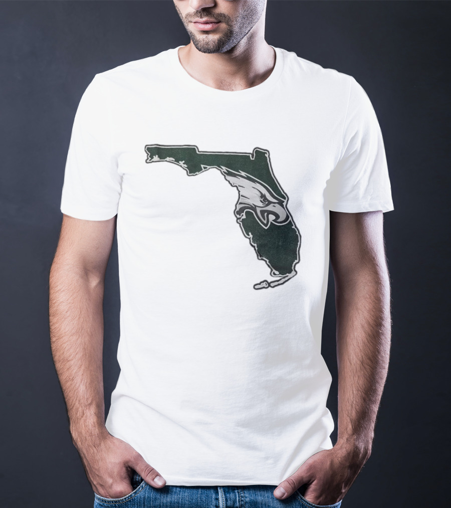 Philadelphia Eagles Florida Map Bleeds Green T-Shirt