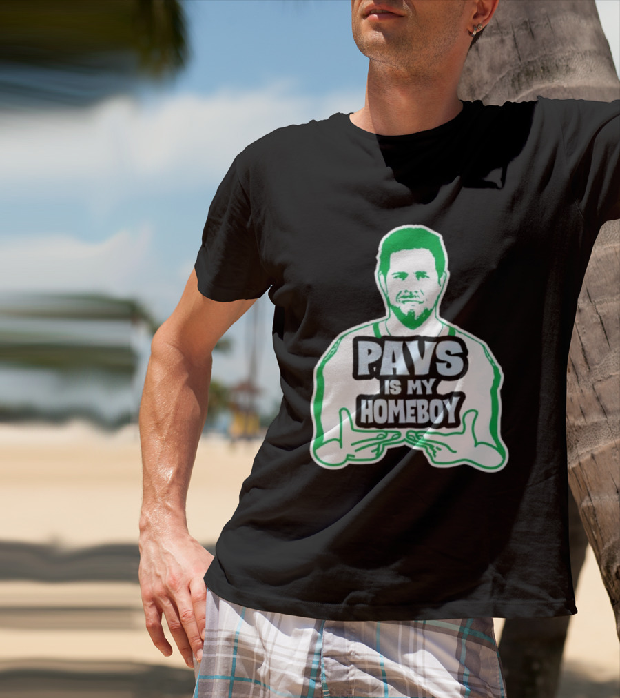 Dallas Stars Pavs Is My Homeboy Green And White T-Shirt