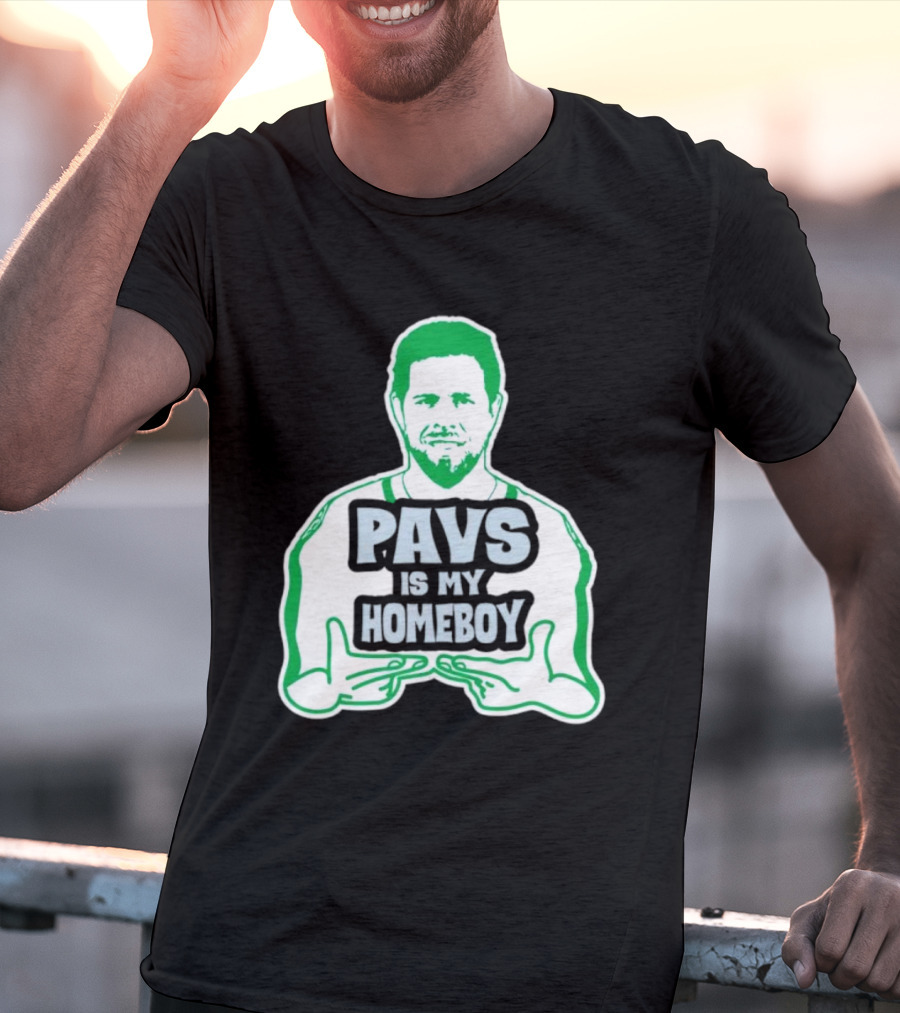Dallas Stars Pavs Is My Homeboy Green And White T-Shirt
