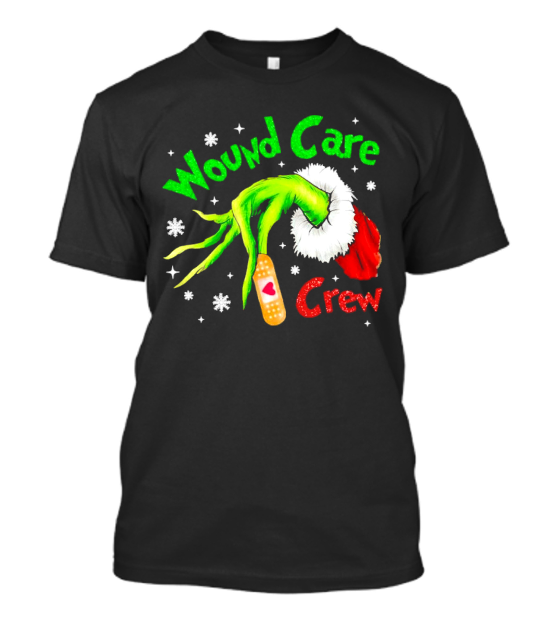 Wound Care Crew Grinch Hand Merry Christmas T-Shirt
