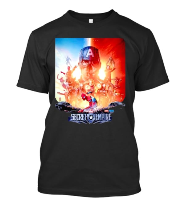 Marvel Secret Empire Captain America A Hydra Battle With Spider-Man And Avengers T-Shirt