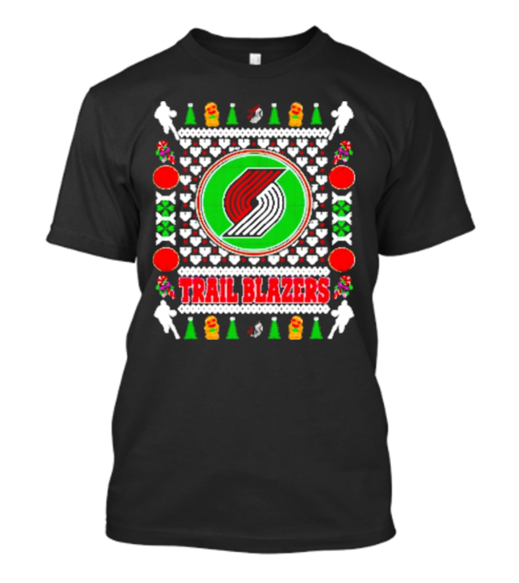 Portland Trail Blazers Merry Christmas NBA Basketball Ugly T-Shirt