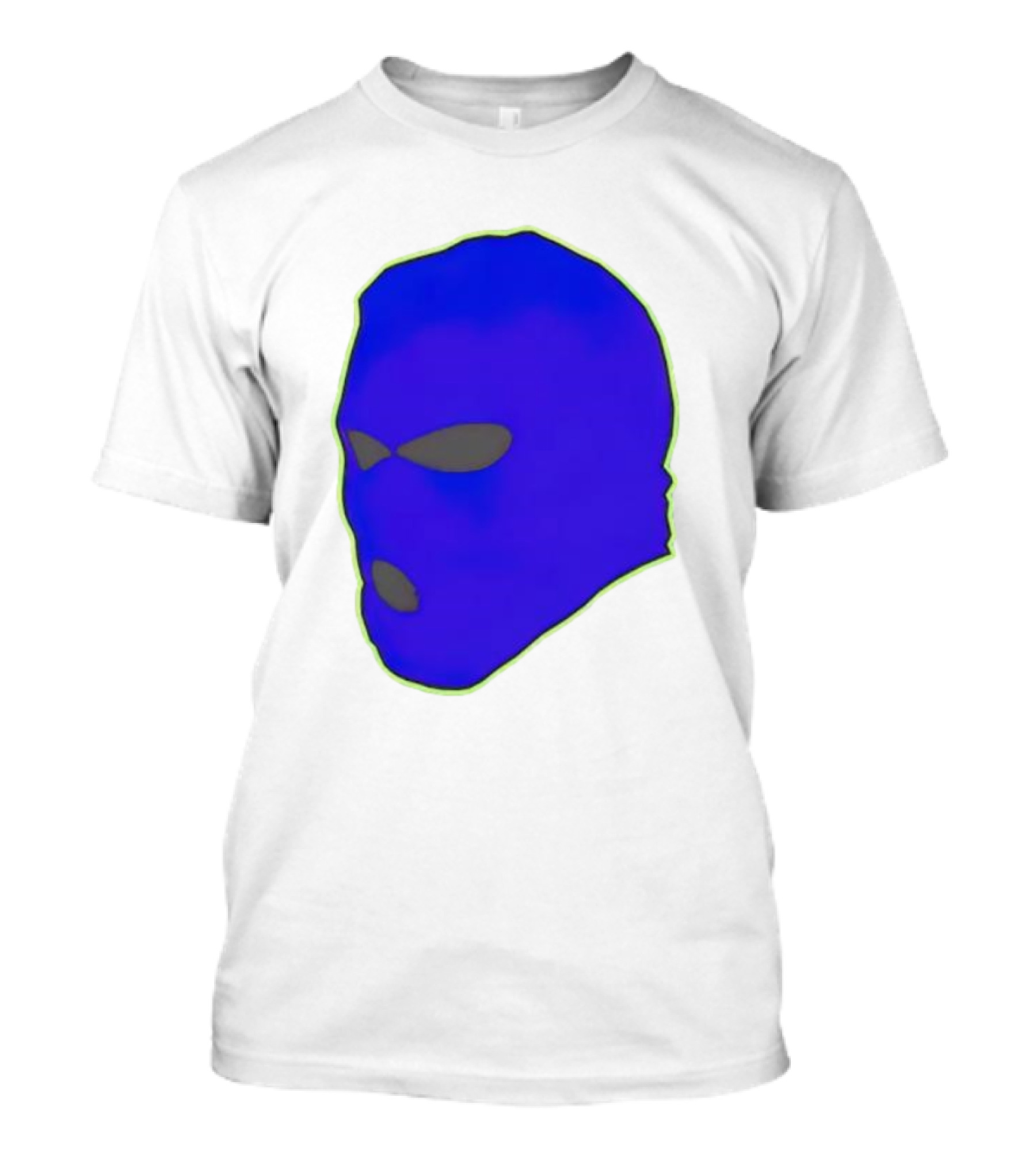 Seahawks Ski Mask Hoodie Graphic Blue Outline T-Shirt