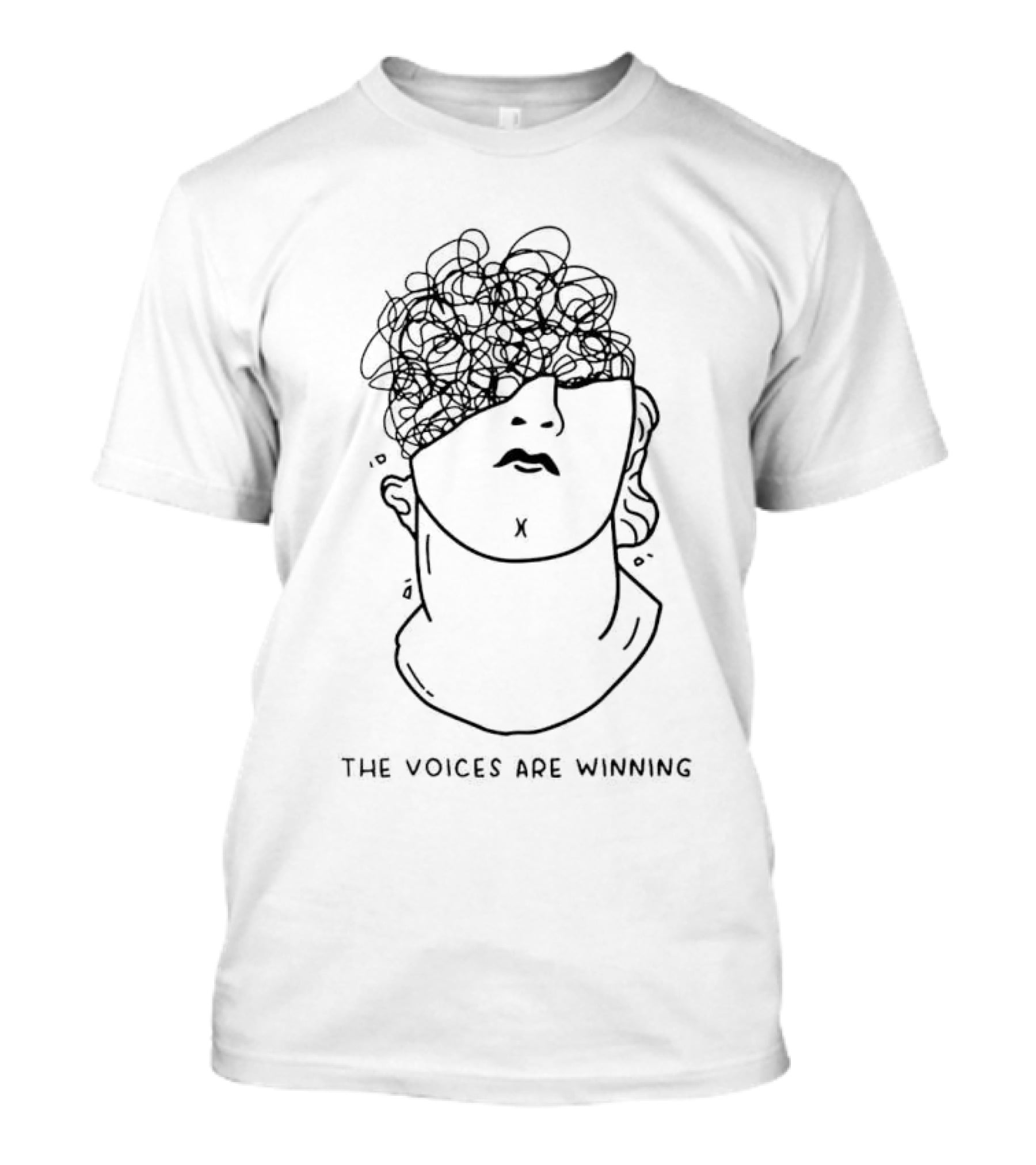 The Voices Are Winning Scribble Head T-Shirt