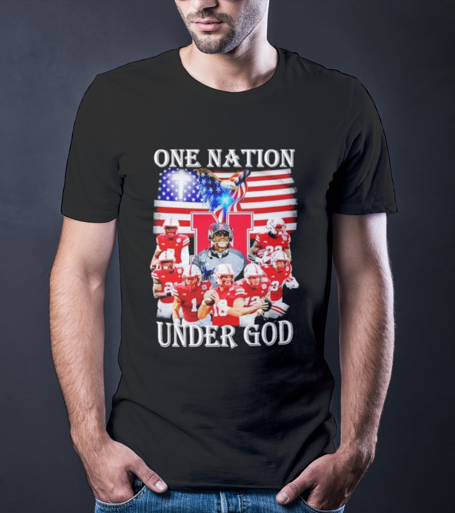 USA Flag One Nation Under God NC State Wolfpack Football Team Players T-Shirt
