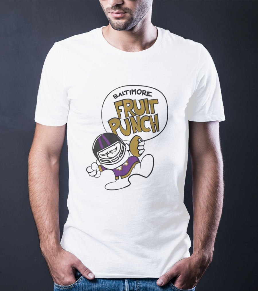 Baltimore Fruit Punch Football Character Purple And Gold T-Shirt