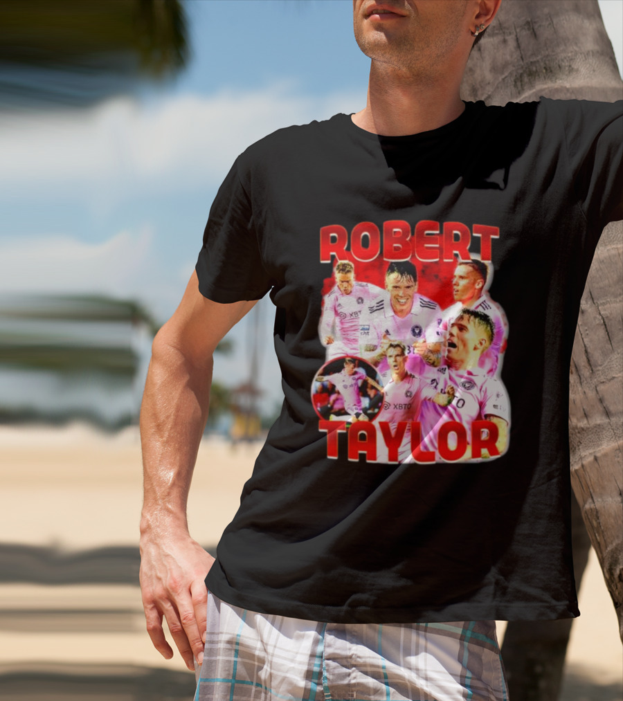 Robert Taylor Inter Miami CF Bootleg Style Collage T-Shirt