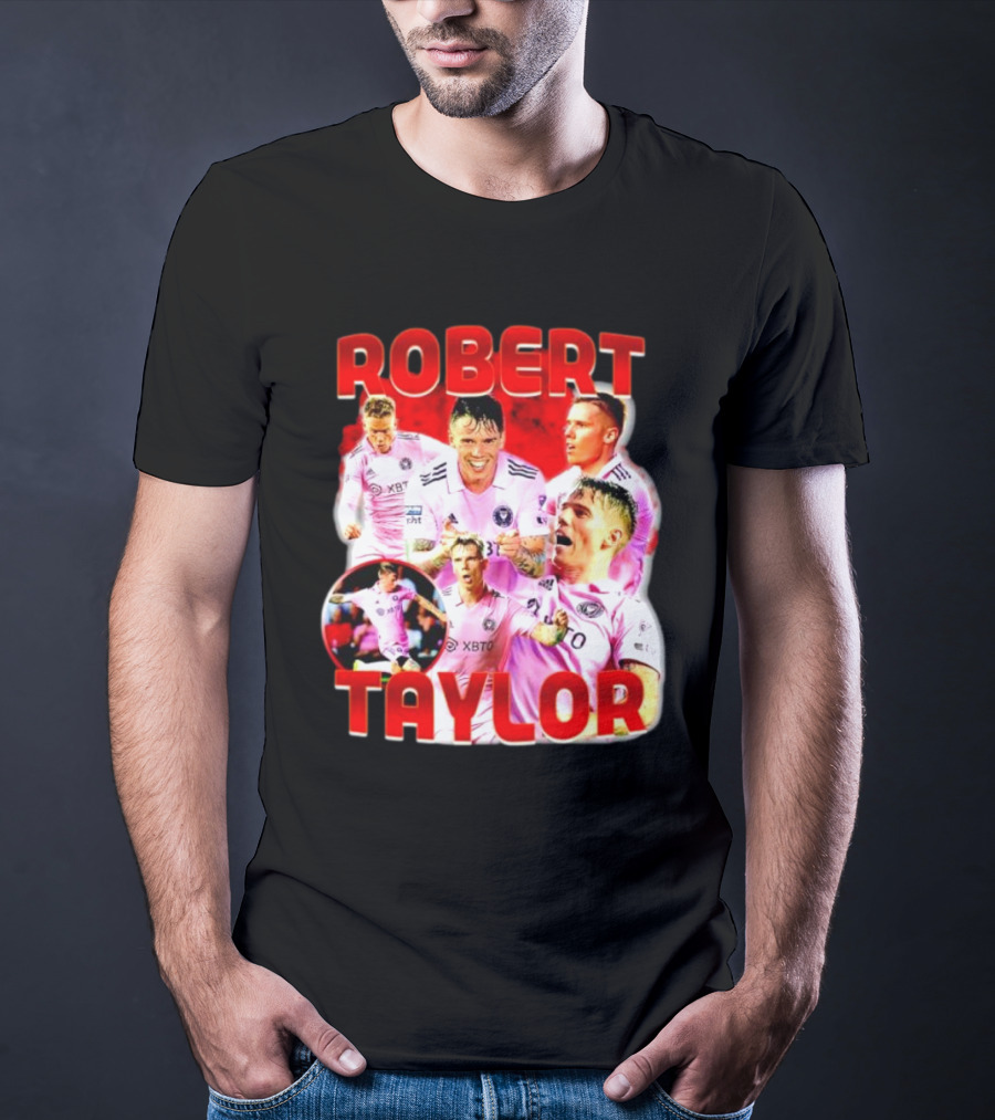 Robert Taylor Inter Miami CF Bootleg Style Collage T-Shirt