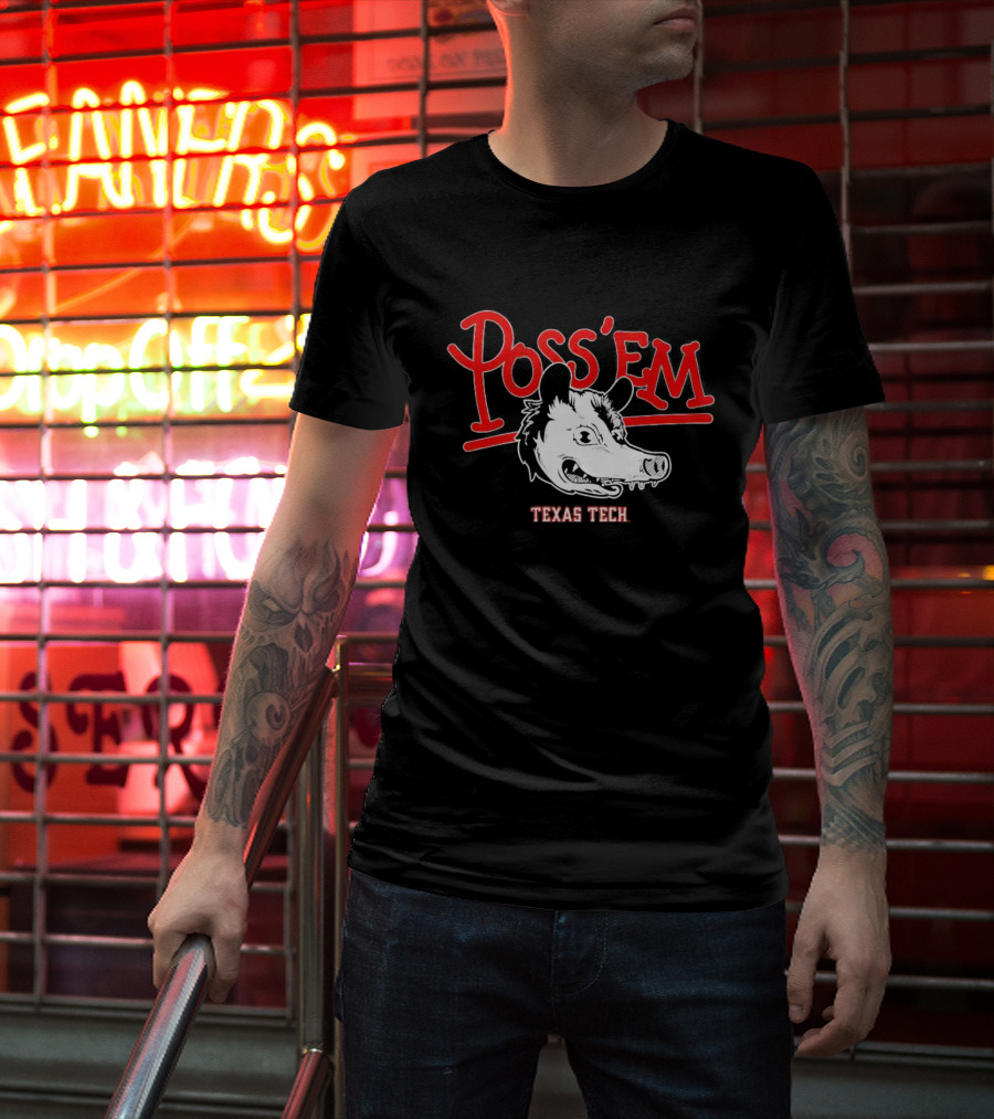 Texas Tech Poss 'Em Rally Possum Football T-Shirt