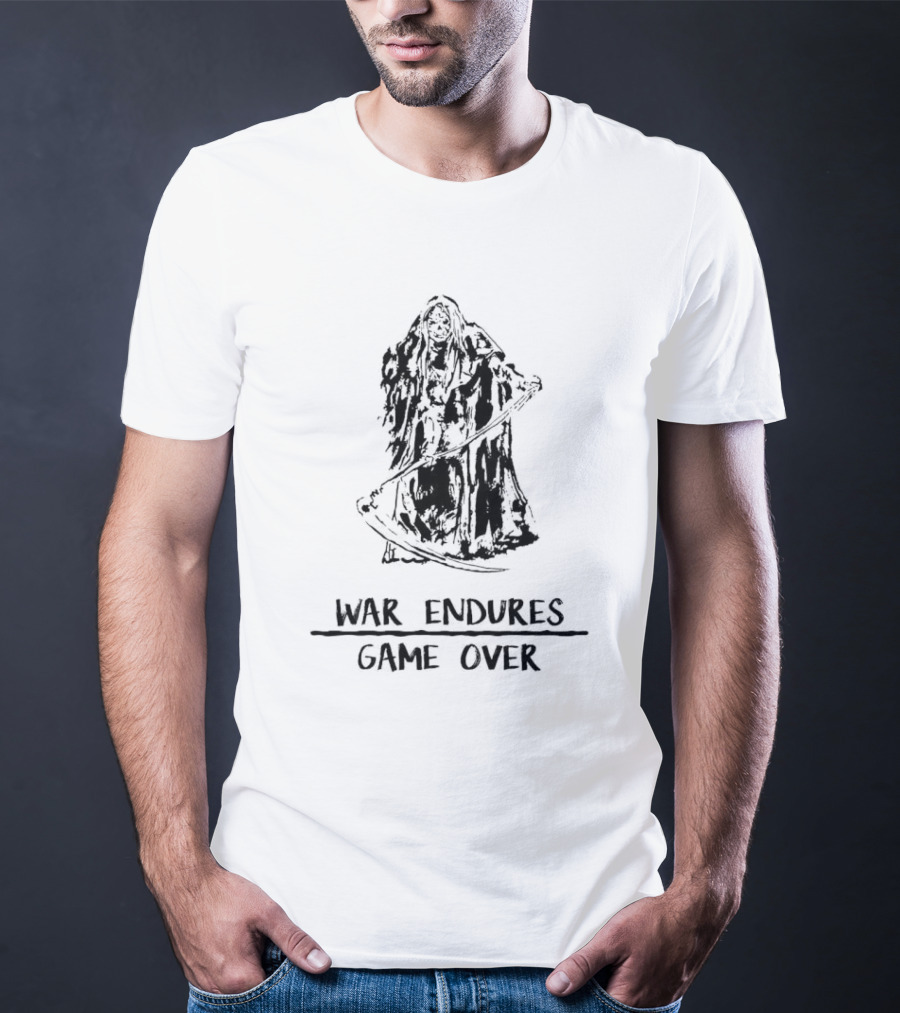 War Endures Game Over Grim Reaper T-Shirt