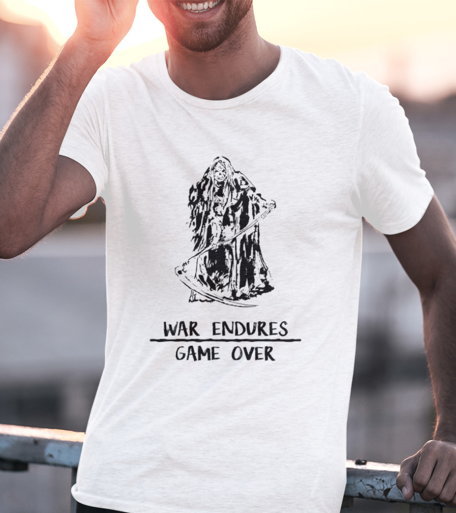 War Endures Game Over Grim Reaper T-Shirt