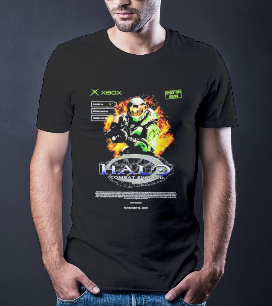 Xbox Halo Combat Evolved Only On Xbox November 15 2001 T-Shirt