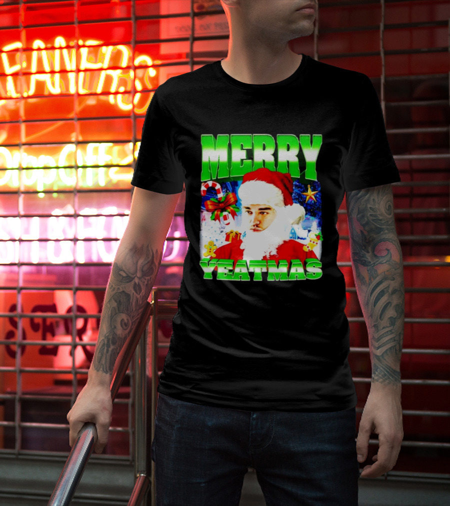 Merry Yeatmas Yeat Rapper Christmas Santa Claus Holiday T-Shirt