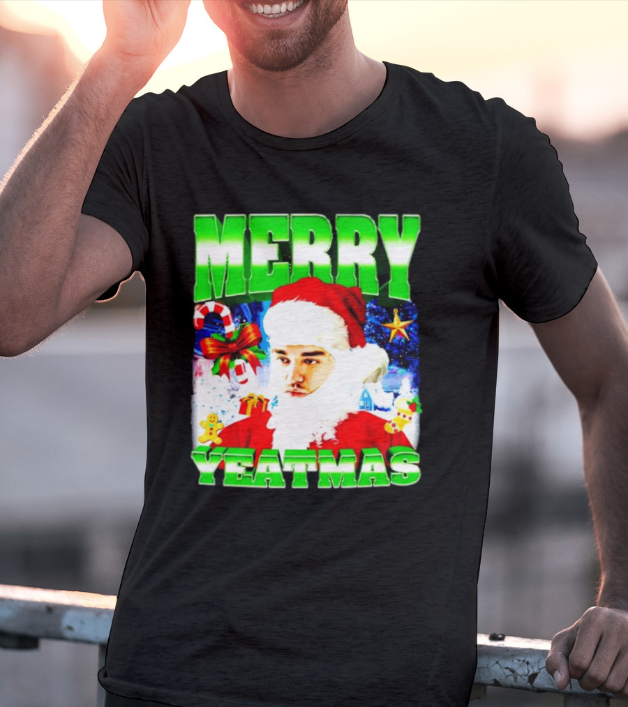 Merry Yeatmas Yeat Rapper Christmas Santa Claus Holiday T-Shirt