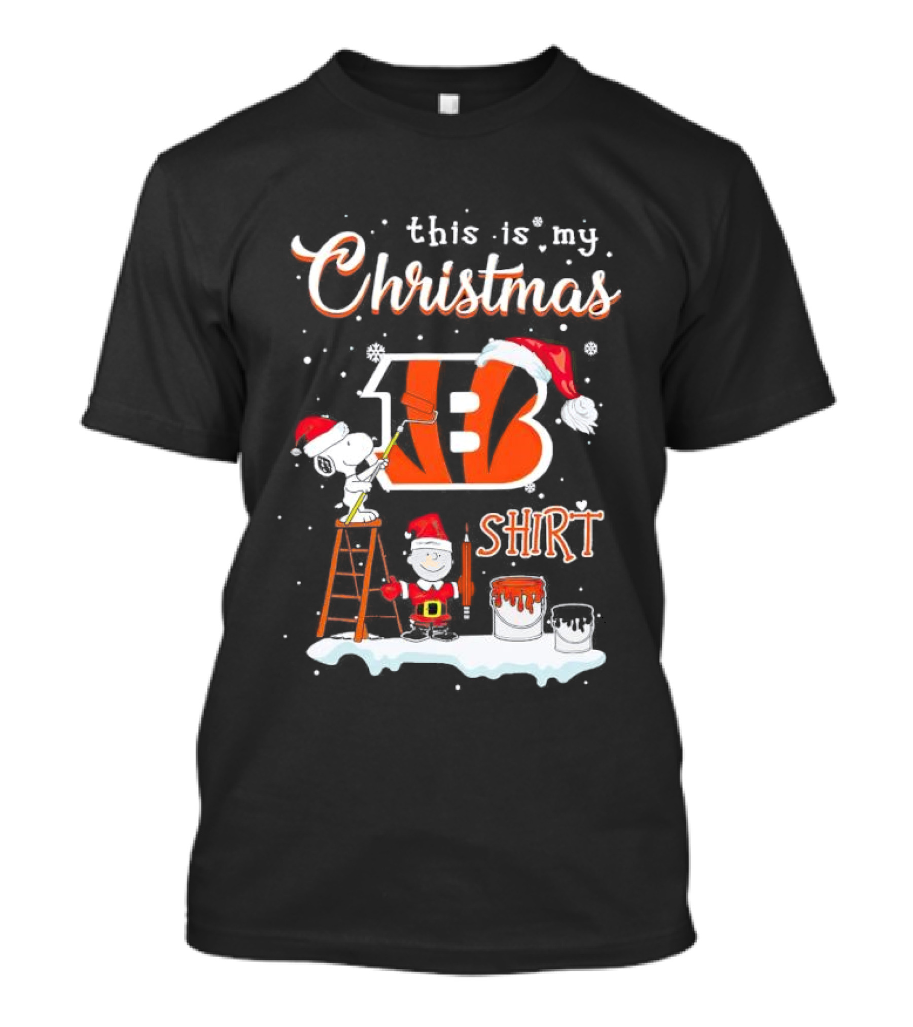This Is My Christmas Snoopy And Charlie Brown Cincinnati Bengals T-Shirt