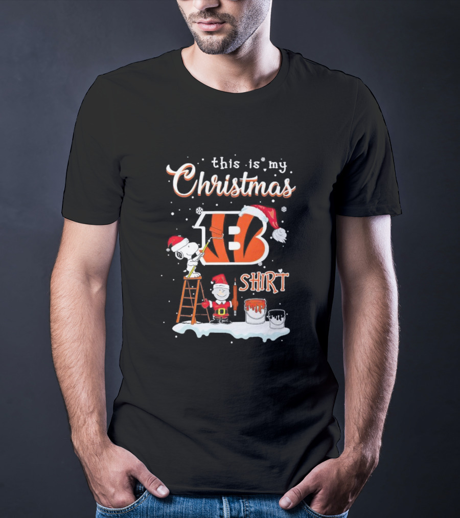 This Is My Christmas Snoopy And Charlie Brown Cincinnati Bengals T-Shirt