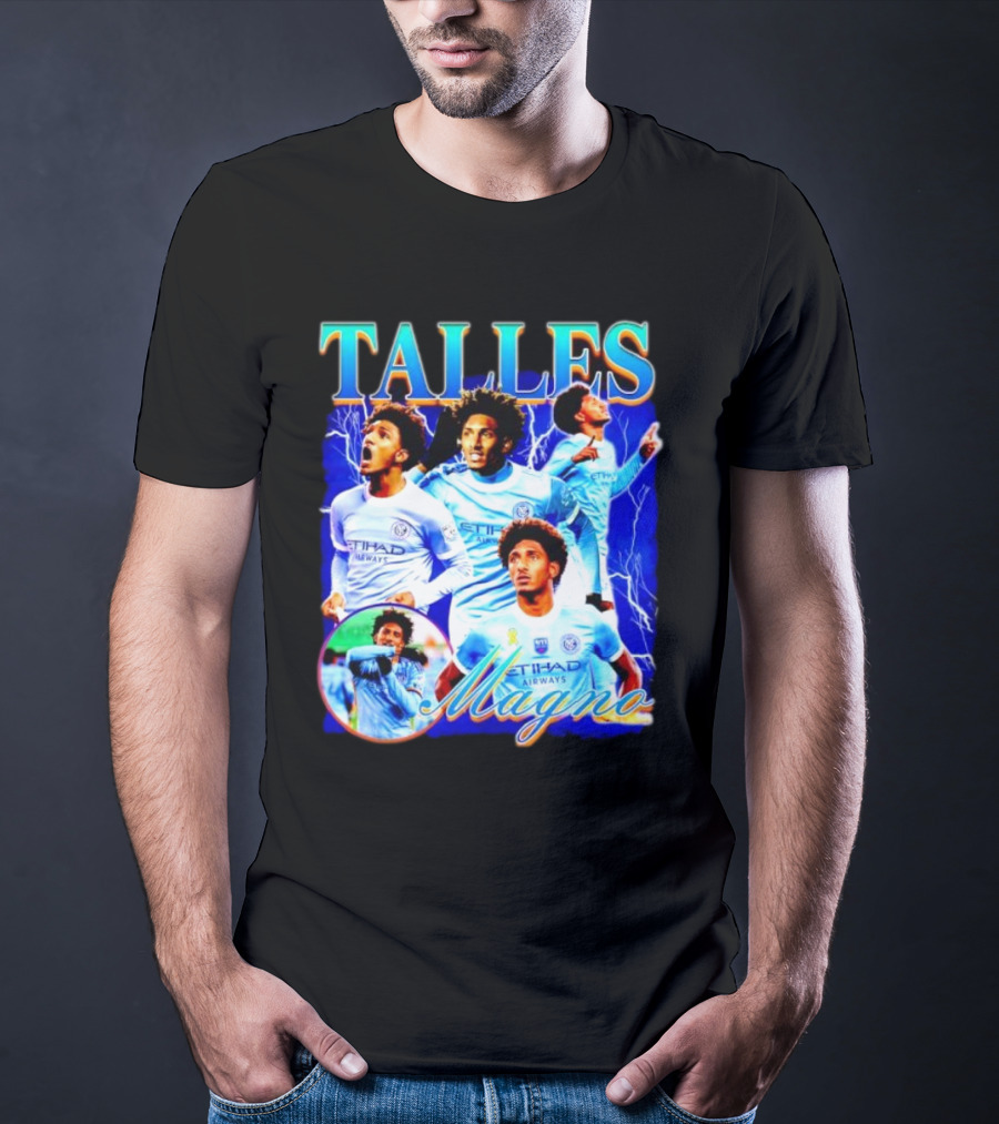 Talles Magno Etihad Airways Lightning Soccer Montage T-Shirt