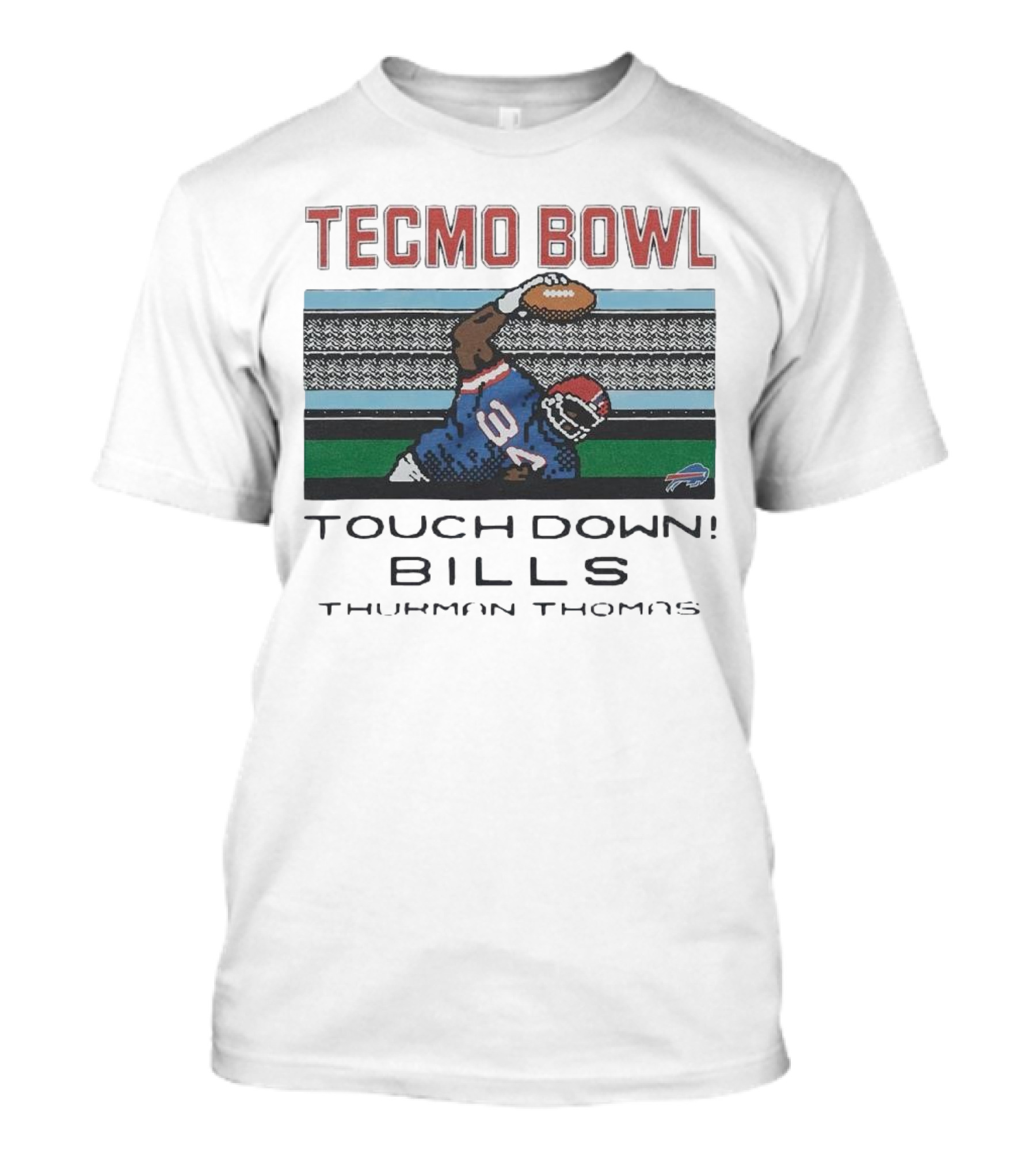 Tecmo Bowl Touchdown Bills Thurman Thomas Retro Football Pixel T-Shirt