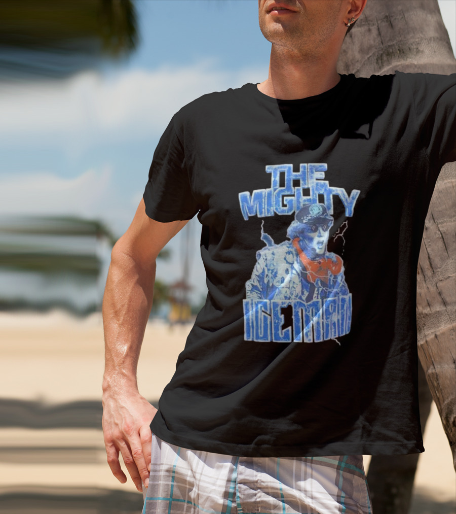 The Mighty Ice Man Electrifying Blue Lightning T-Shirt