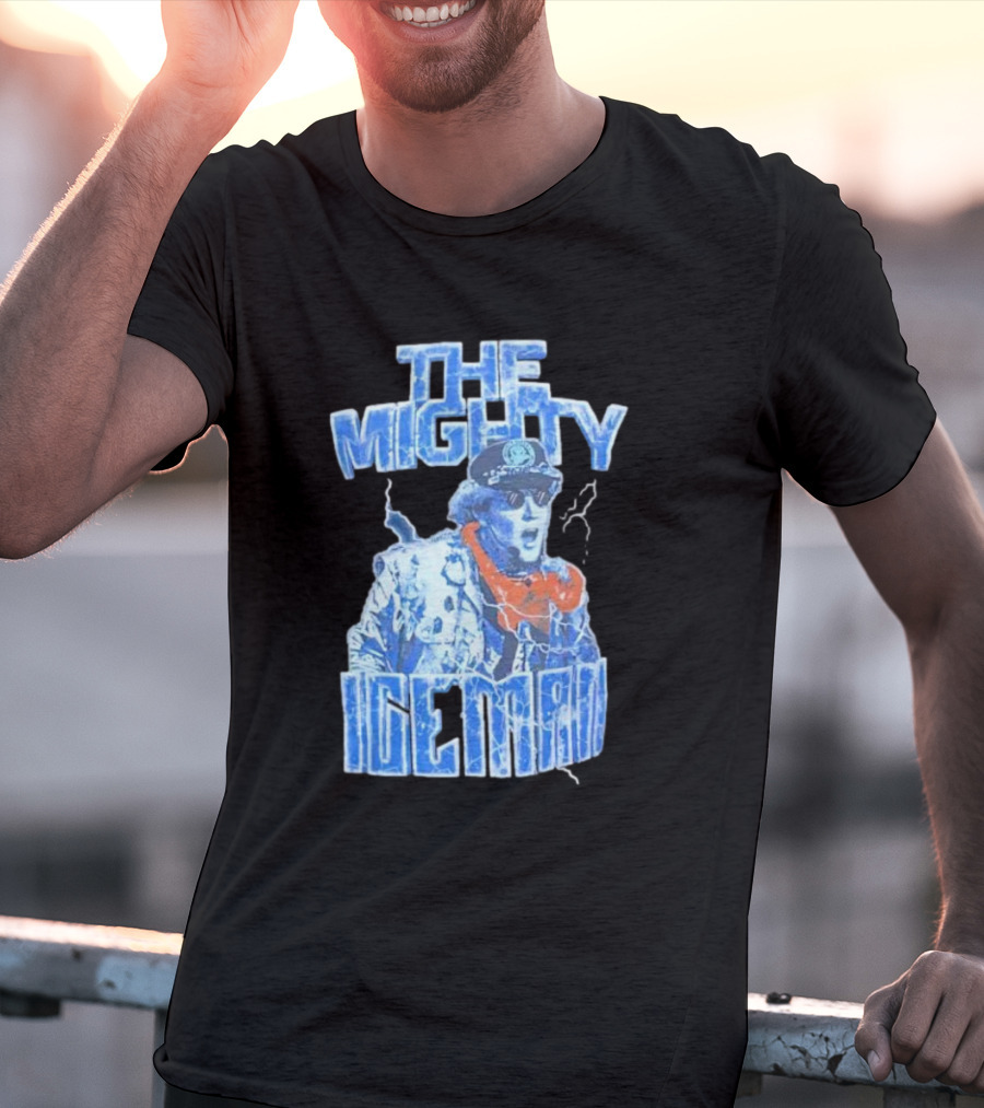 The Mighty Ice Man Electrifying Blue Lightning T-Shirt