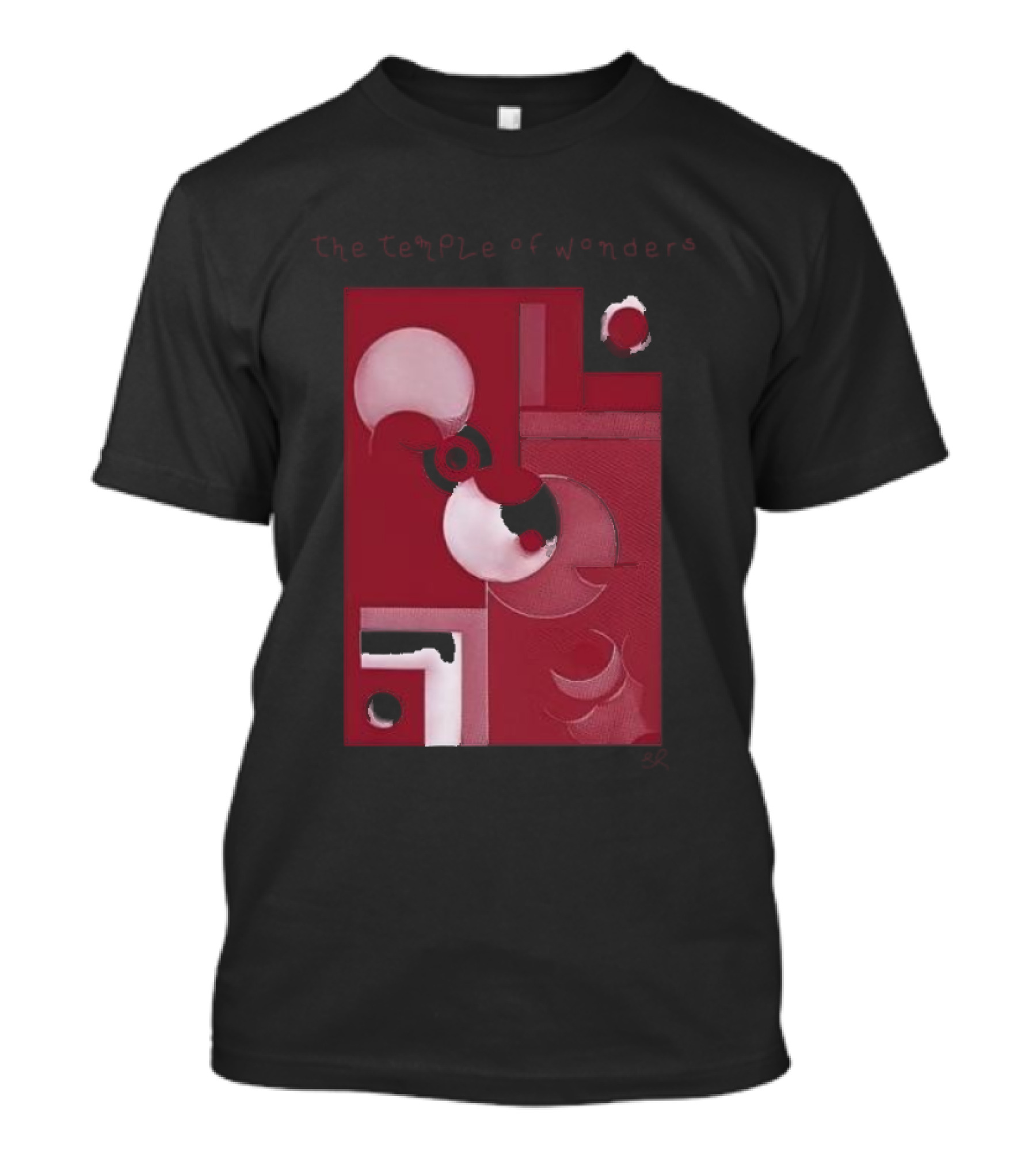 The Temple Of Wonders Abstract Geometric Red Circles And Shapes T-Shirt