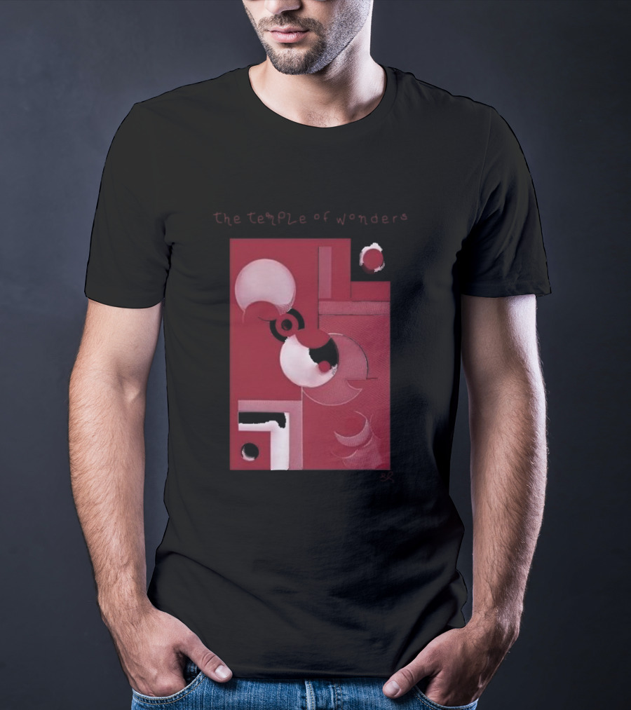 The Temple Of Wonders Abstract Geometric Red Circles And Shapes T-Shirt
