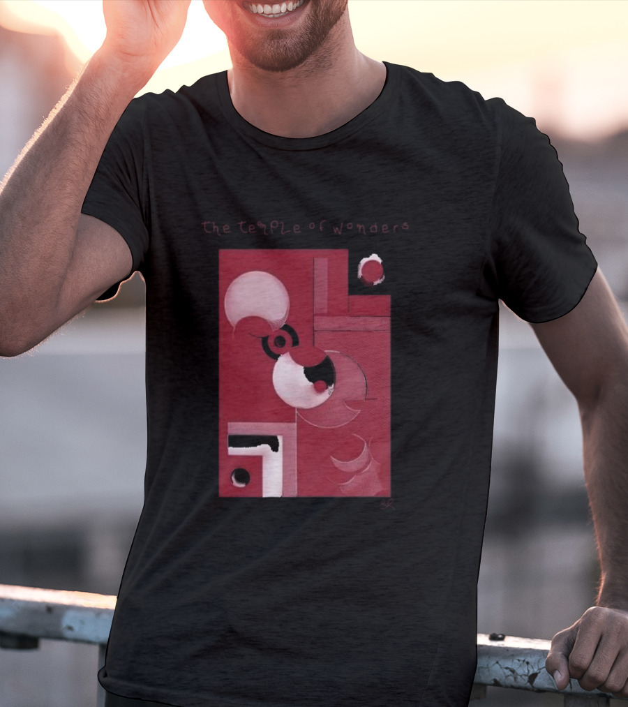 The Temple Of Wonders Abstract Geometric Red Circles And Shapes T-Shirt