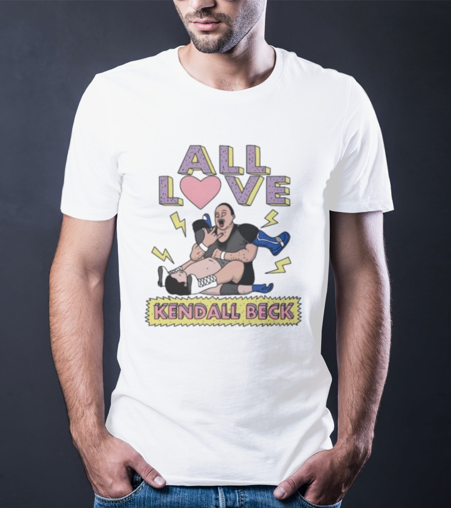 All Love Kendall Beck Wrestling Chokehold Drama With Lightning Bolts T-Shirt
