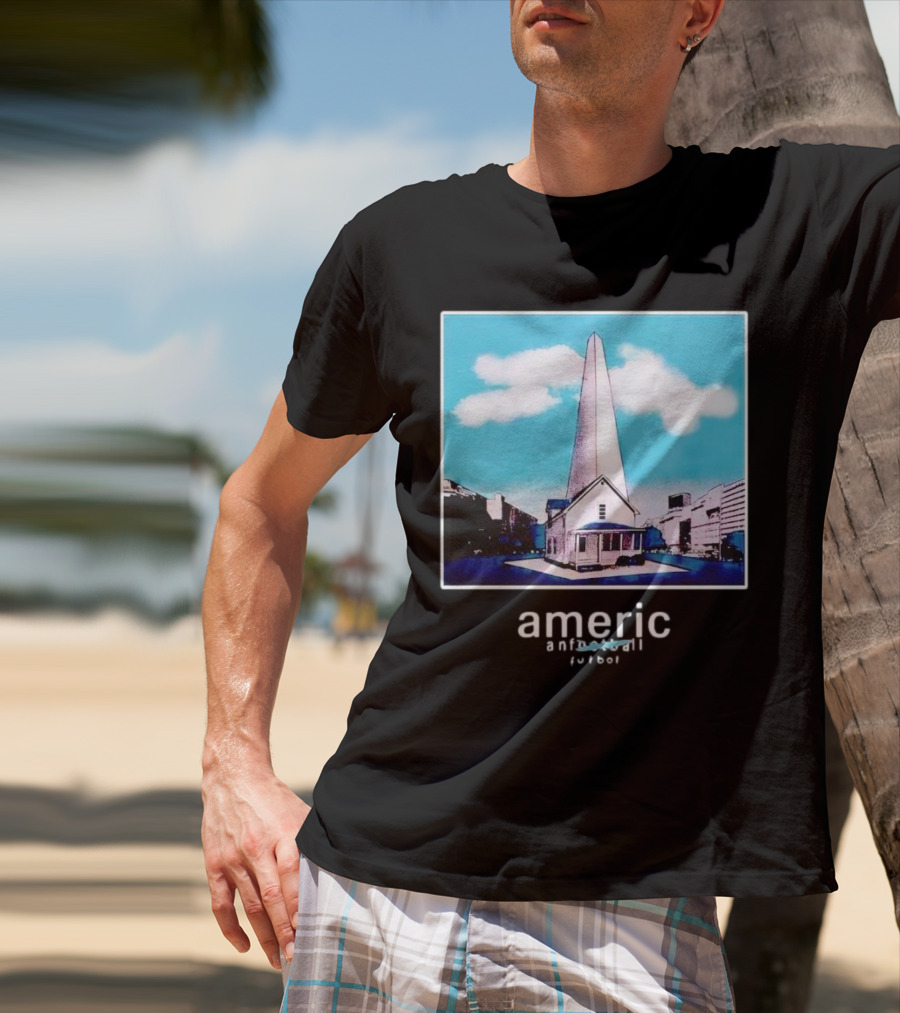 Americ Anfootball Futbol House And Obelisk Cityscape T-Shirt