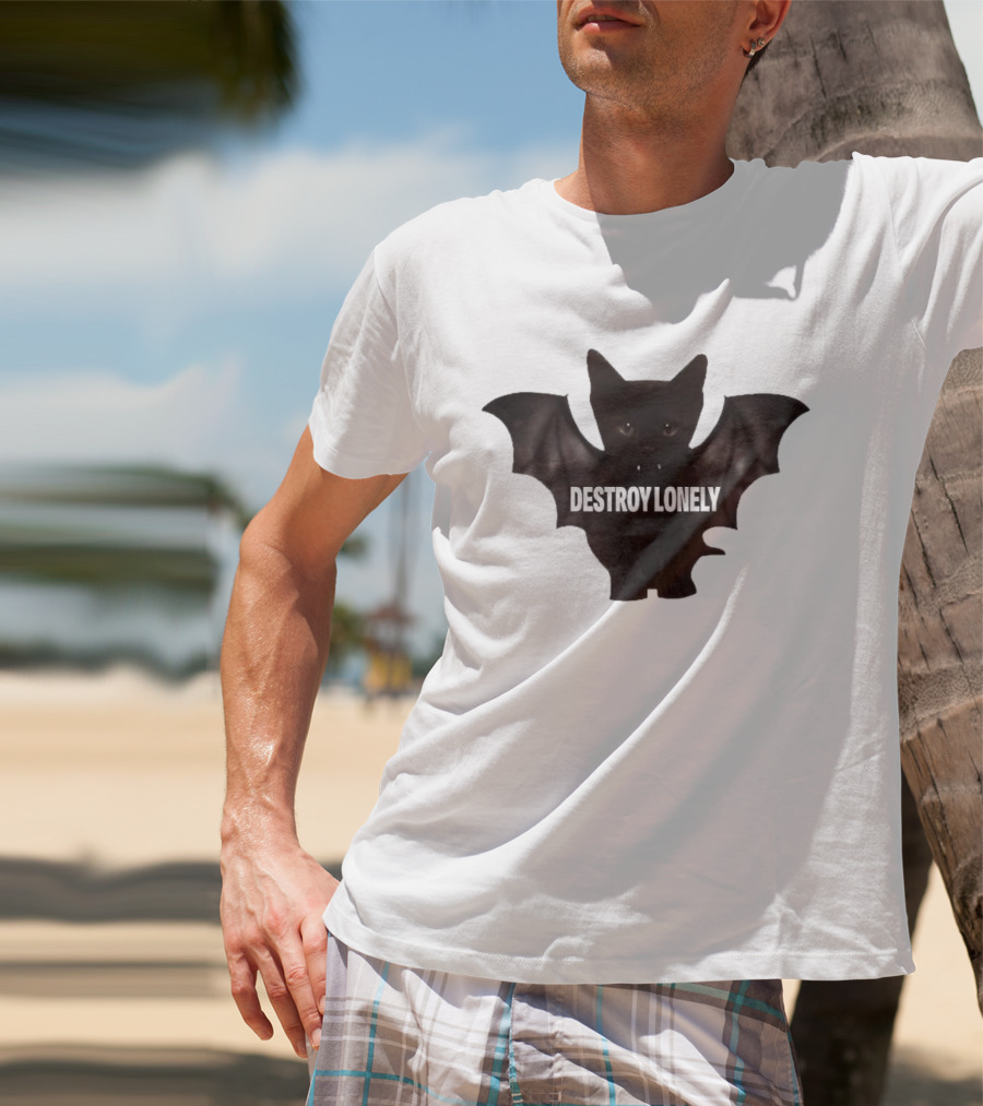 Destroy Lonely Bat Cat Kitten T-Shirt