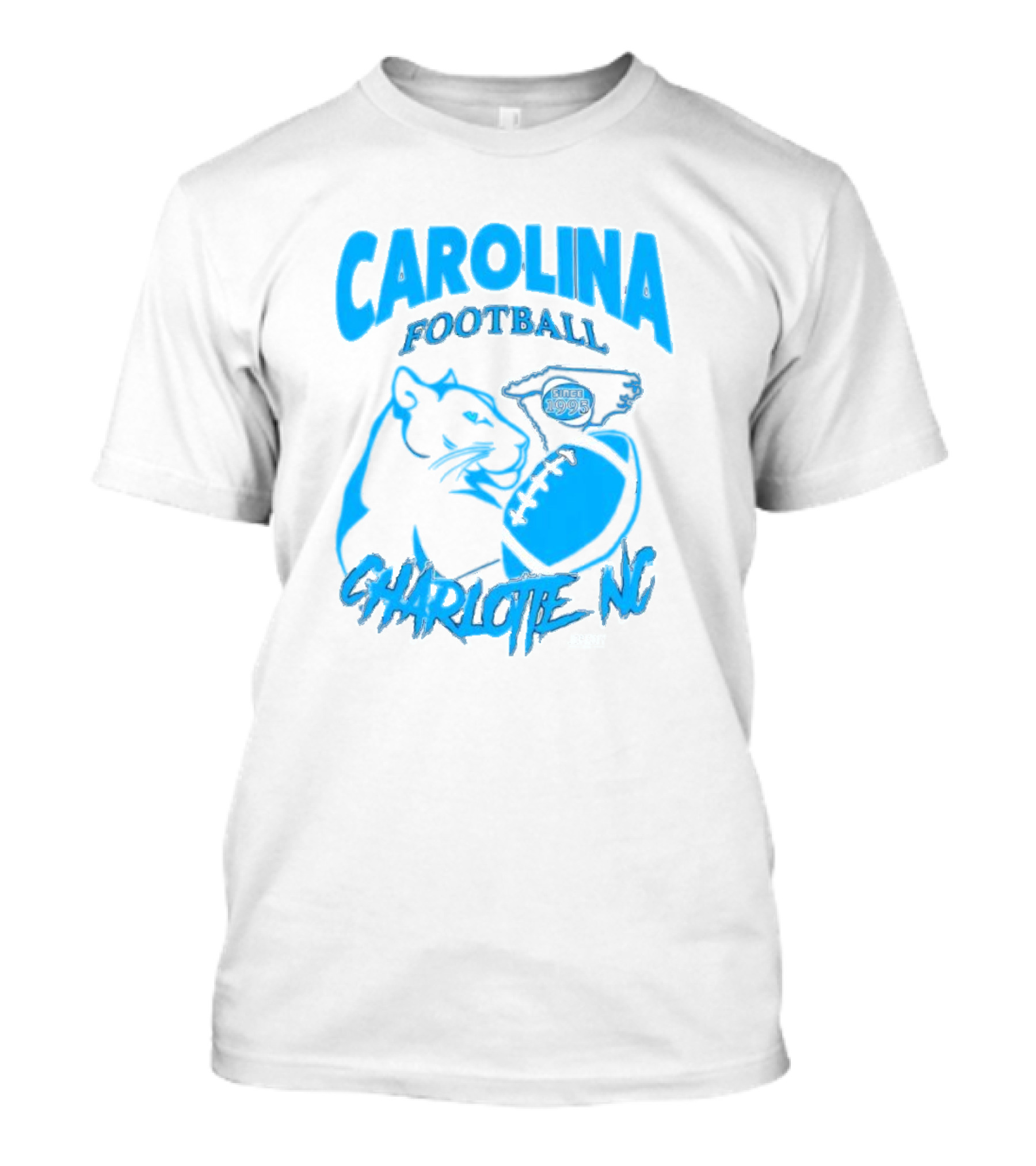 Carolina Football Since 1995 Charlotte NC Panther T-Shirt