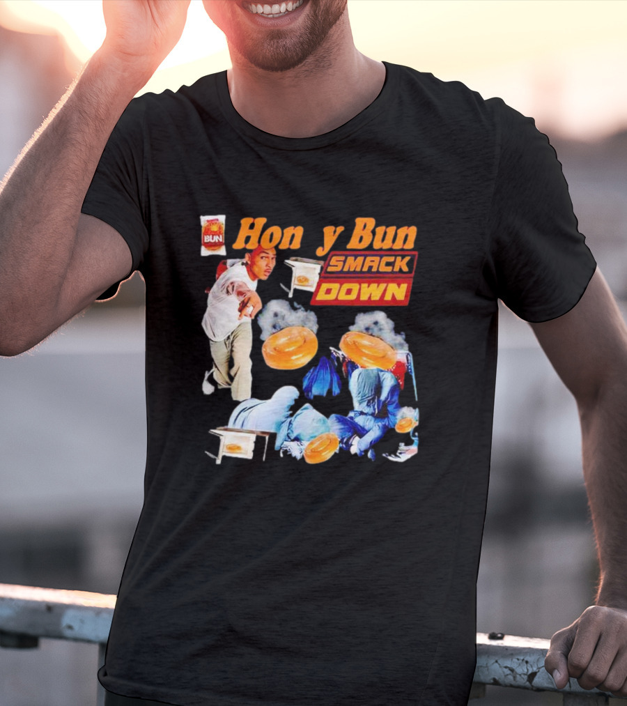 Honey Bun Smackdown Action Scene With Fighting Moves And Buns T-Shirt