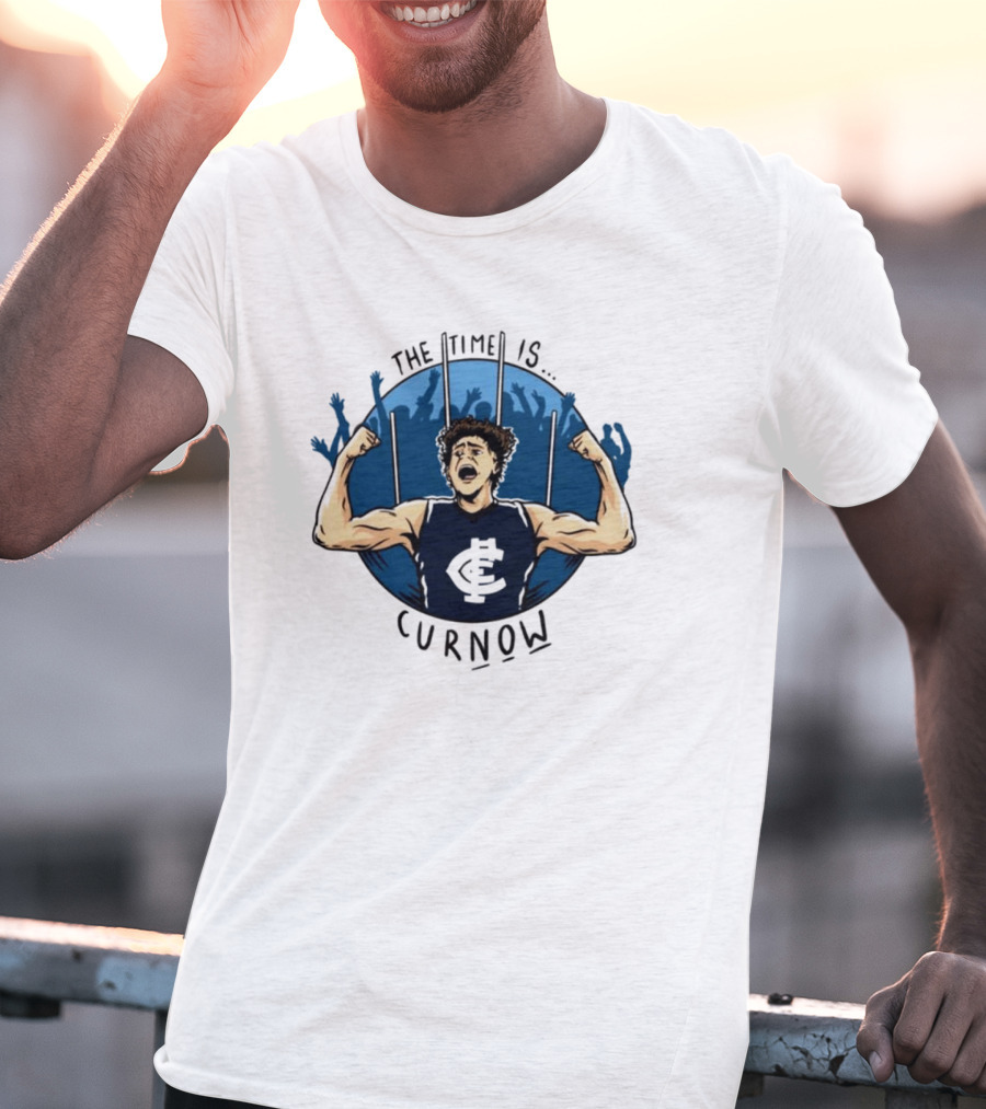 Carlton Football Club The Time Is Curnow AFL Celebratory T-Shirt